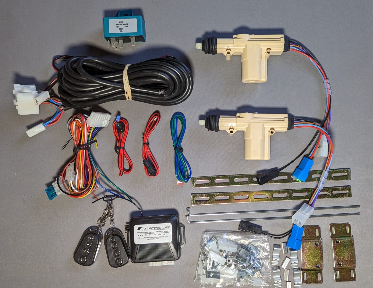 95110 2 DOOR POWER LOCK KIT WITH KEYLESS ENTRY FOR CABLE LOCKS ...